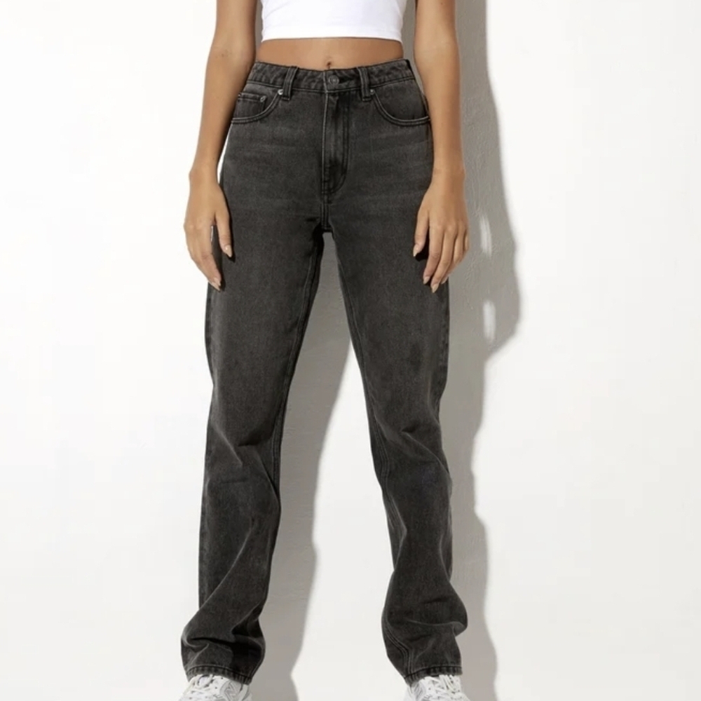 Motel Rocks Charcoal Straight Leg Jeans Size S/30